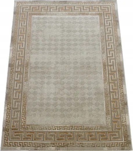 Szőnyeg 140x190 Modern Nappaliba Bézs Csillogó