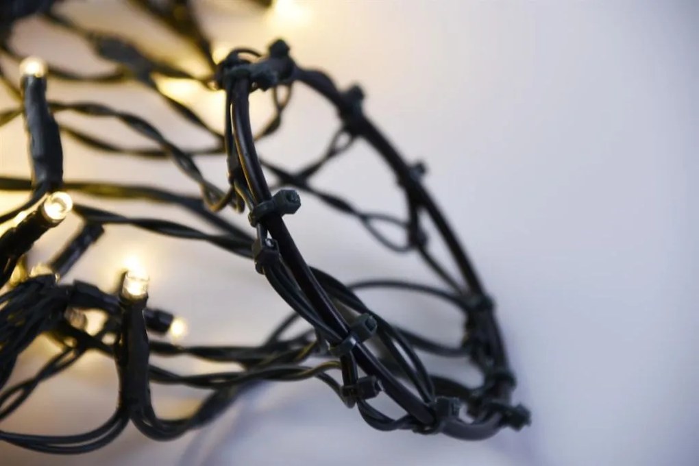 Kúp alakú fénylánc 280 LED meleg fehér