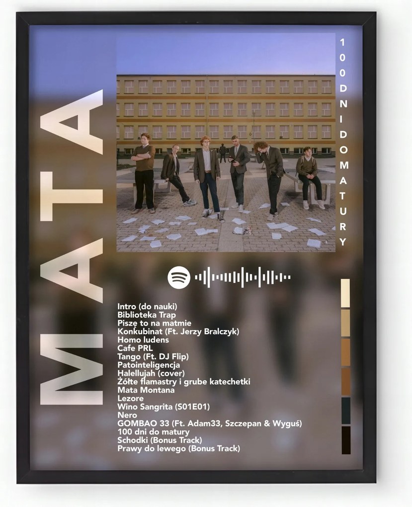 Poszter Keretben Album Szőnyeg 100 Napok Érettségire 20x30 cm Ajándék Ötlet