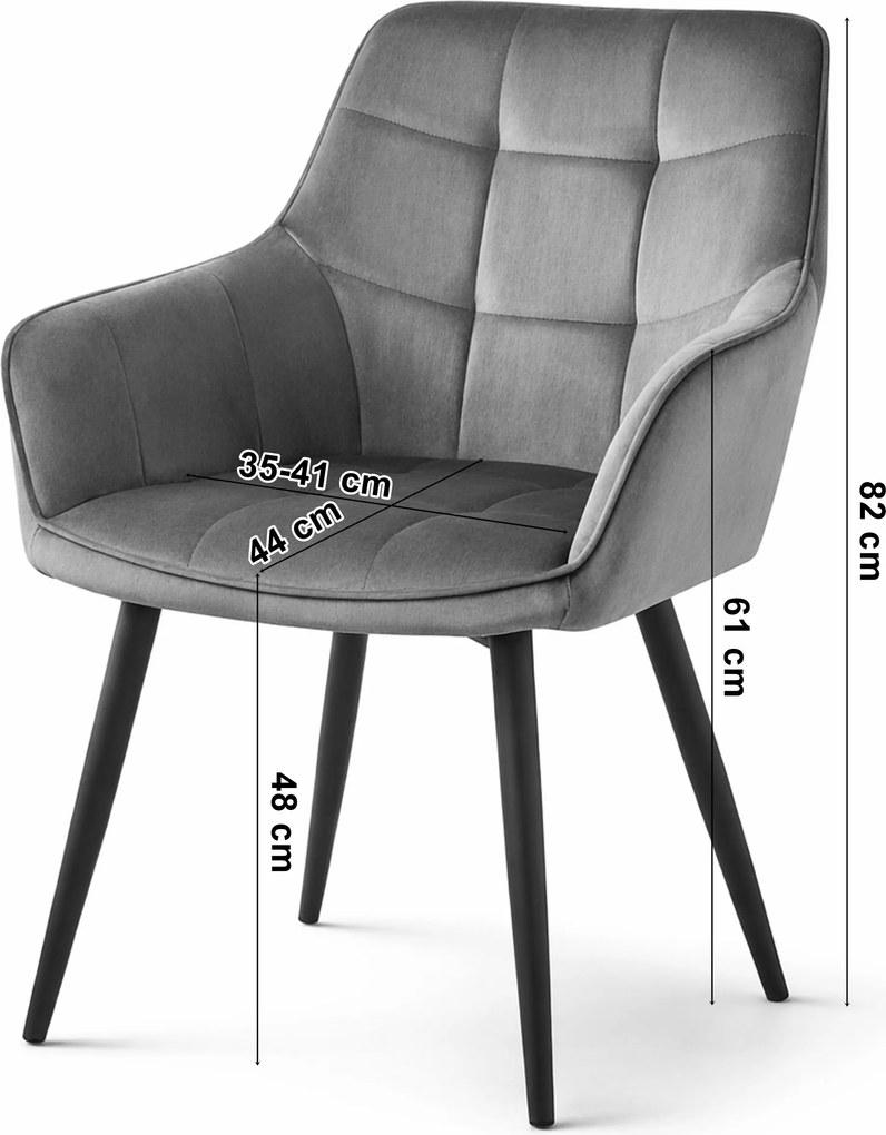 Étkezőszék VARSI VELVET fekete lábakkal, mustárszínű