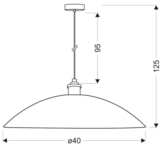 Csillár zsinóron DEXTER 1xE27/60W/230V
