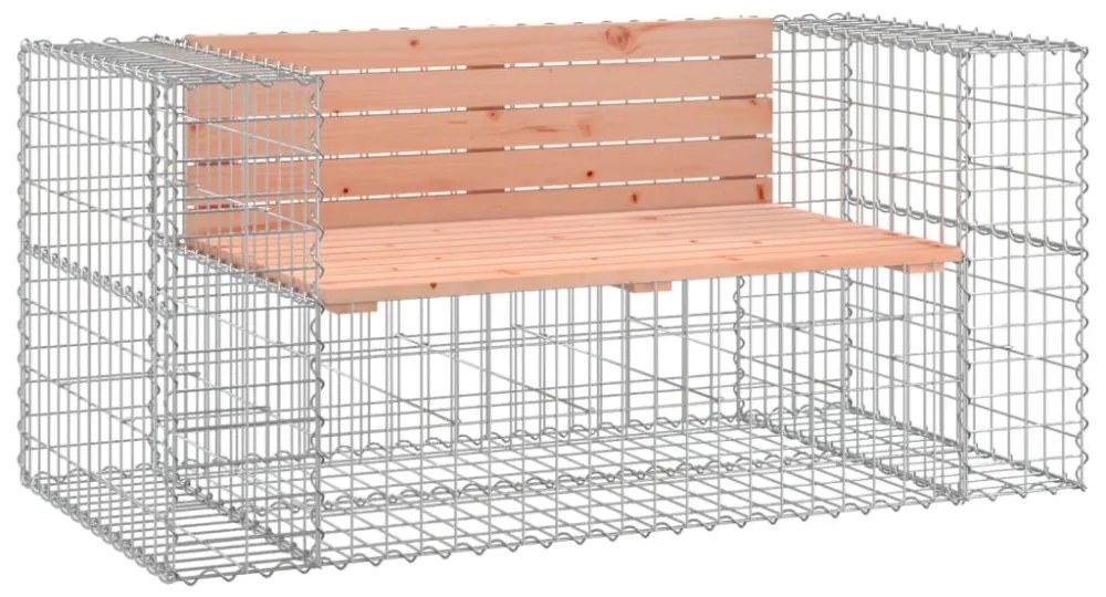 tömör duglászfenyő gabion kerti pad 143 x 71 x 65,5 cm