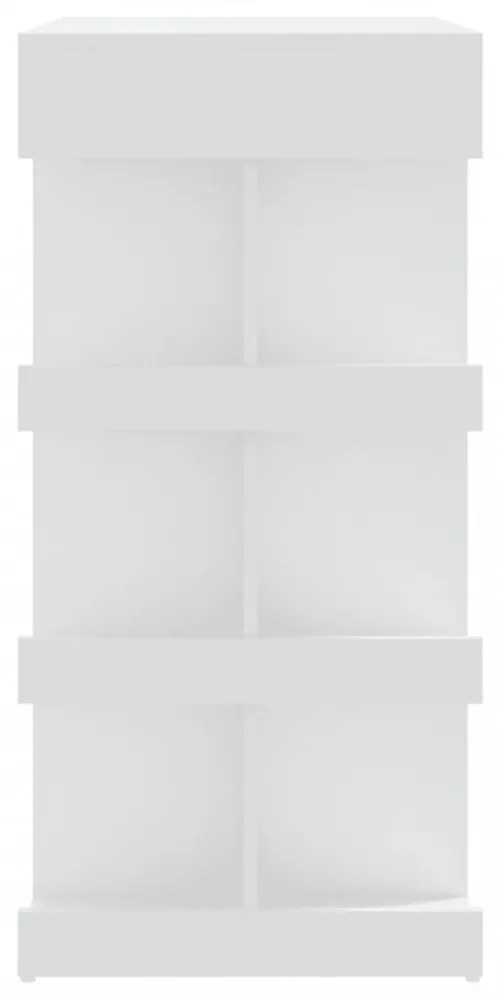 fehér szerelt fa bárasztal tárolópolccal 100 x 50 x 101,5 cm