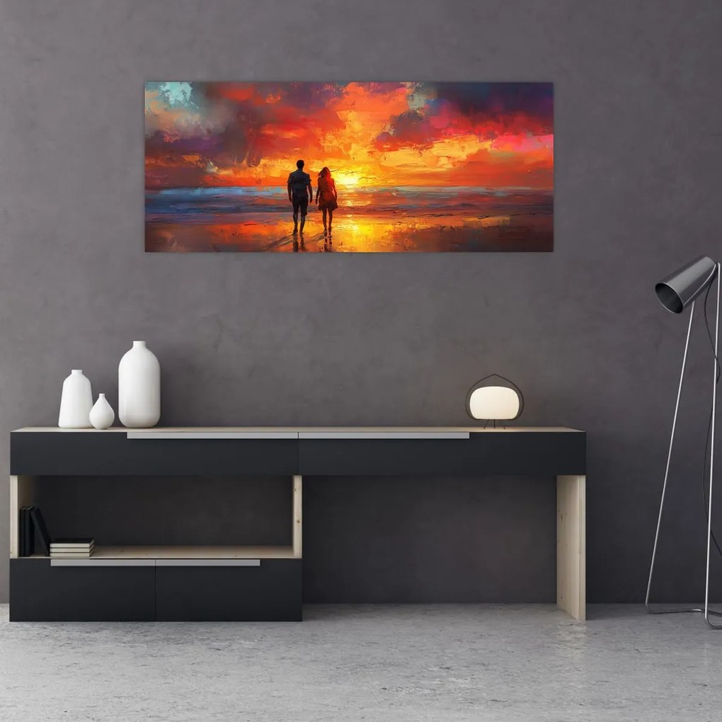 Kép - Séta a tengerparton (120x50 cm)