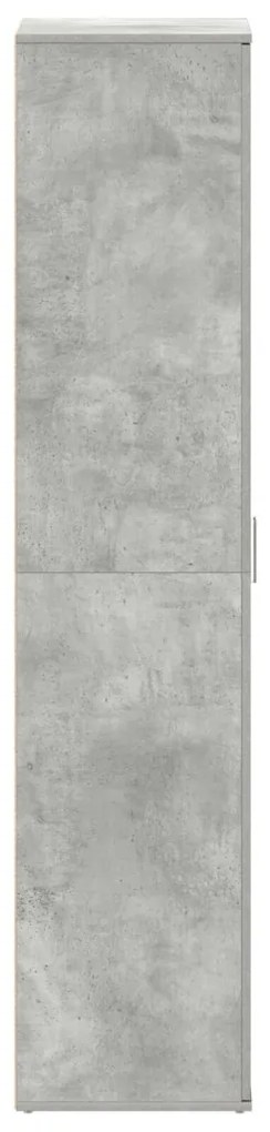 Cipőszekrény Beton Szürke 80x39x180 cm Mérnöki fa