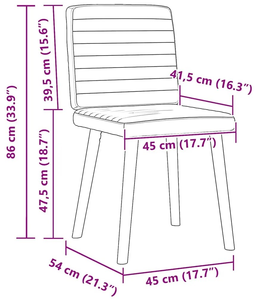 vidaXL étkezőszékek 4 db Jeans kék szövet