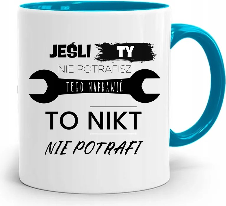 Kék Bögre Építőknek Ki Ha Nem Te, Nyomtatott Fotóval