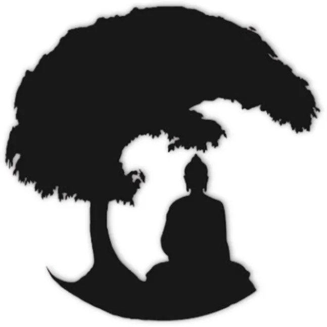 Meditáló Buddha Fa Alatt Fali Dekoráció