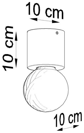 Mennyezeti lámpa SALGADO 1xE27/60W/230V beton