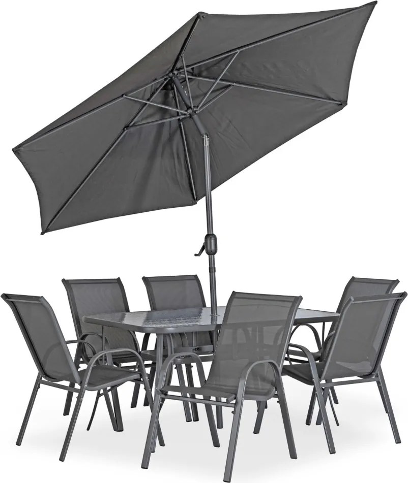 NEBRASKA kerti bútor szett fekete