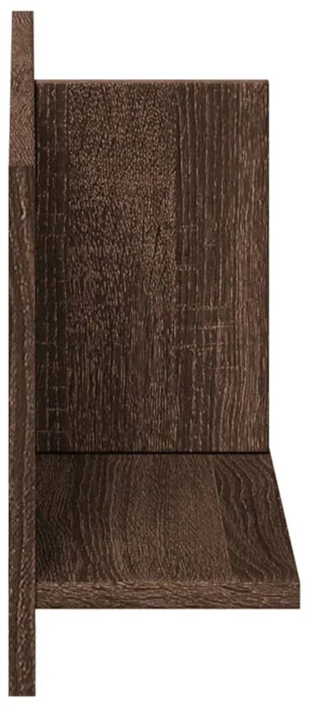 barna tölgy színű szerelt fa fali szekrény 70 x 16,5 x 30 cm