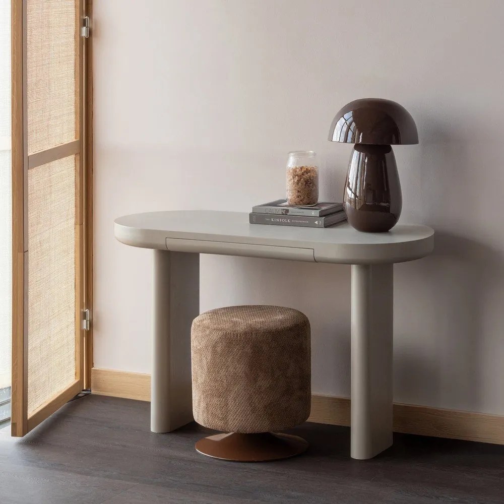 Világosbarna buklé puff Islen – WOOOD