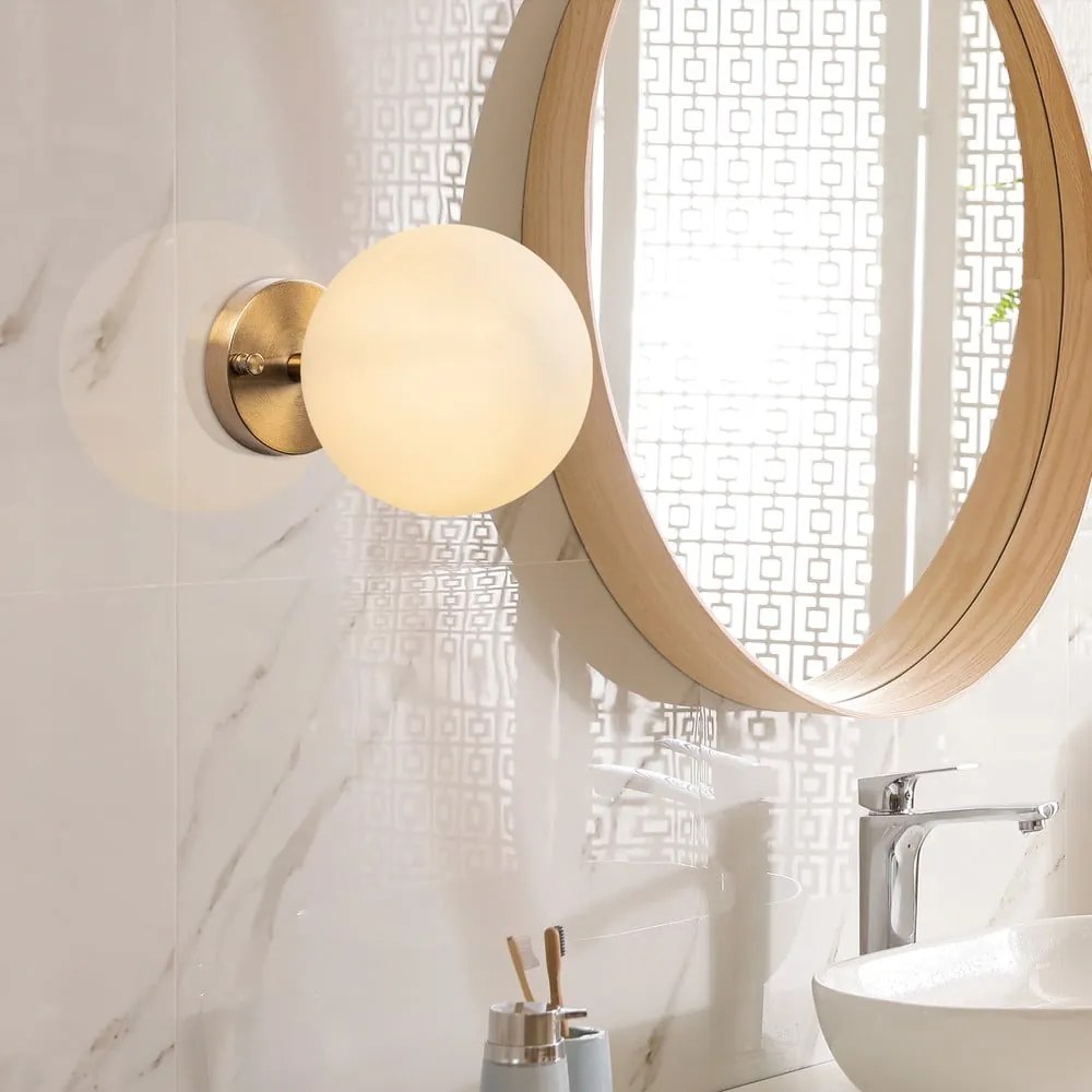 Fehér-bronzszínű fali lámpa ø 15 cm Atmaca – Opviq lights