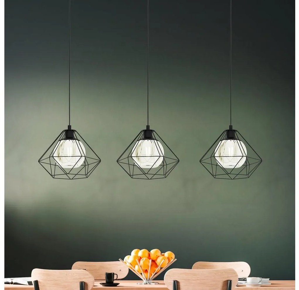 Eglo 43483 - Csillár zsinóron VERNHAM 3xE27/40W/230V