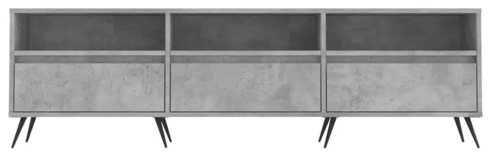 betonszürke szerelt fa TV-szekrény 150x30x44,5 cm