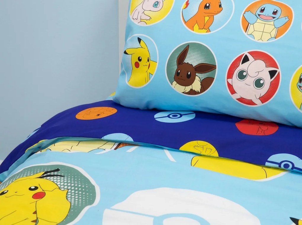 Gyerek ágynemű POKÉMON TEAM színes Ágyneműhuzat mérete: 70 x 80 cm | 140 x 200 cm