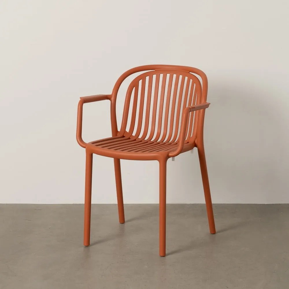 Terrakotta színű műanyag étkezőszék Alia – Ixia