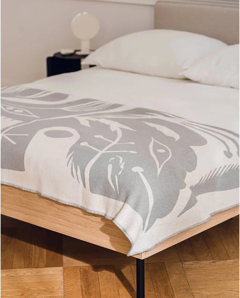 Világosszürke takaró 165x200 cm Lino – noo.ma