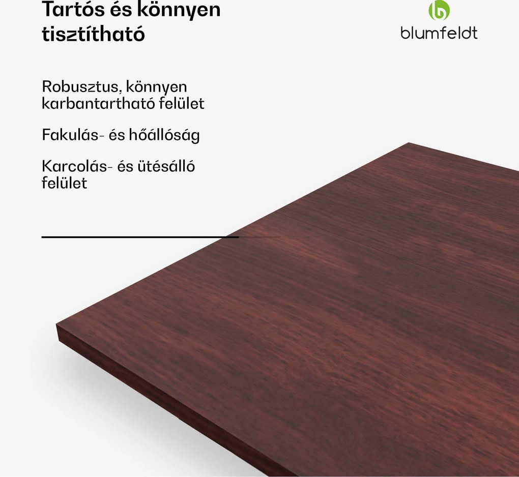 Blumfeldt Bearsdon asztallap 140 x 80 cm konyhához és étkezőhöz, Tartós rétegelt fa