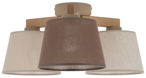 Brilagi - Felületre szerelhető csillár LATTE SABIA 3xE27/15W/230V fenyő/mix