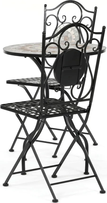 Kerti bútor szett 1+2, kerámia, többszínű, US1400 SET