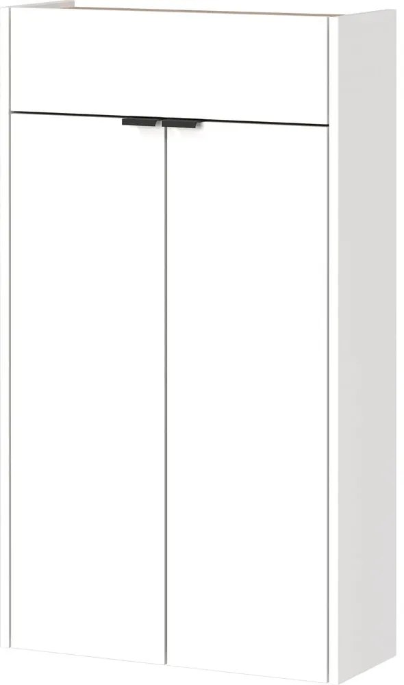 Fehér szekrény tölgyfa dekorral 56x97x22 cm Ameca – Germania