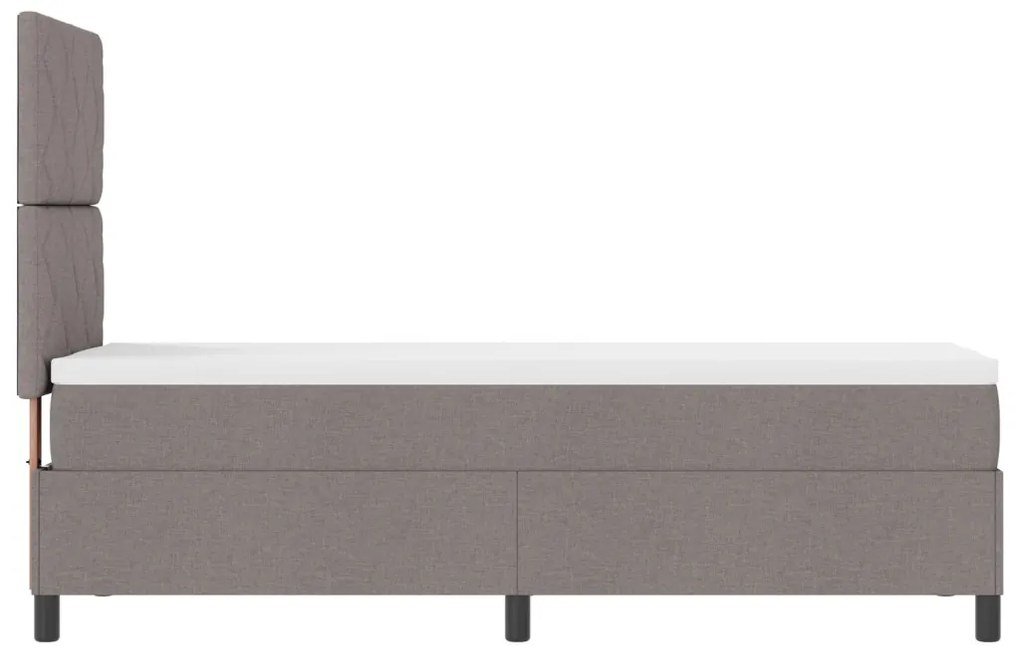 Boxspring ágy matraccal taupe 80x200 cm szövet