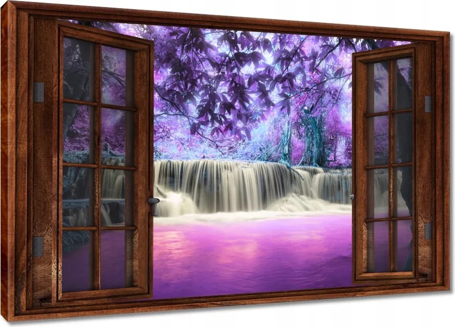Vászonkép 60x40 Lila vízesés