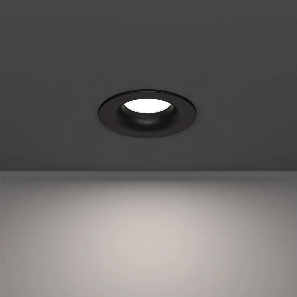 Eglo 902273 -LED fürdőszobai süllyesztett mennyezeti lámpa SALABATE LED/4,9W/230V átm.8,8cm IP65 fekete