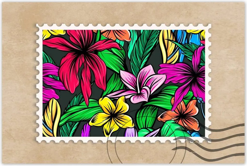 Poszter 60x40 Trópusi hibiszkusz levél