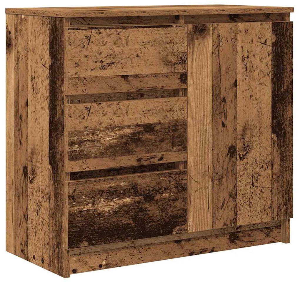 antik fa szerelt fa tálalószekrény fiókos 71x35x65 cm