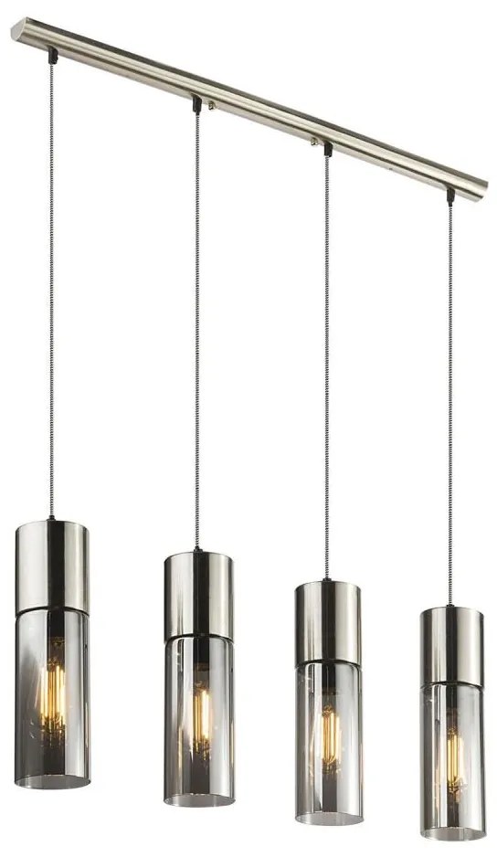 GLOBO 21000-4HN - Csillár zsinóron ANNIKA 4xE27/25W/230V króm