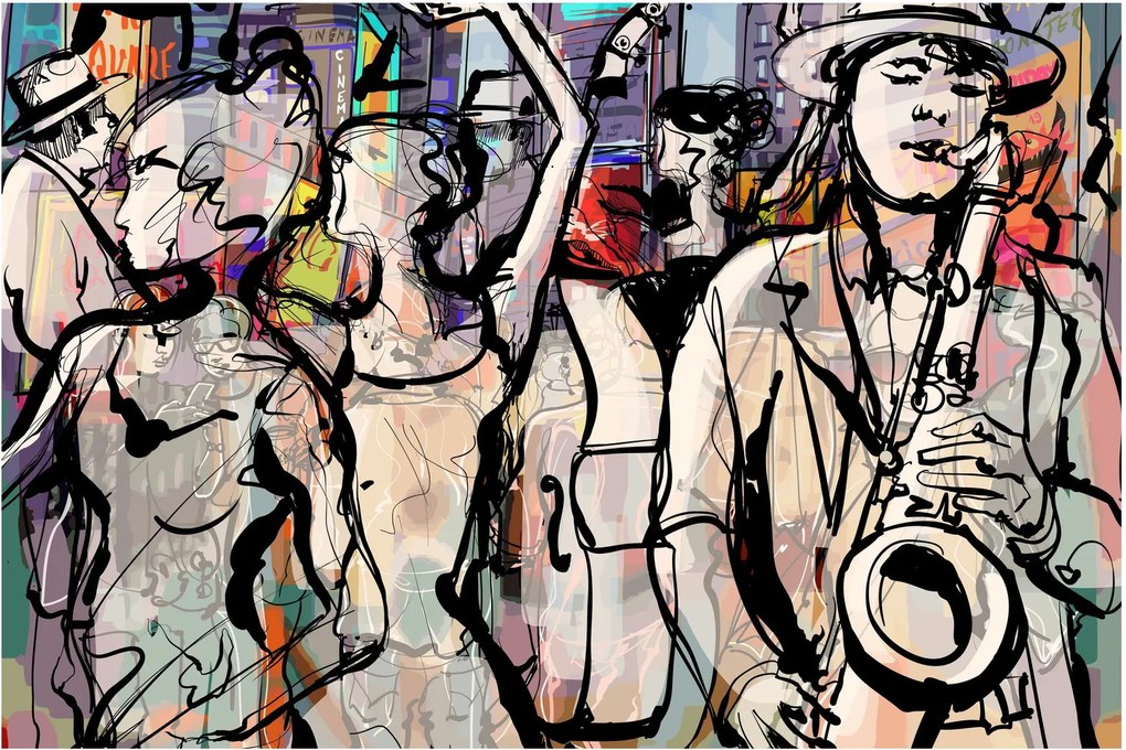 Kép - Jazz éjszaka (90x60 cm)