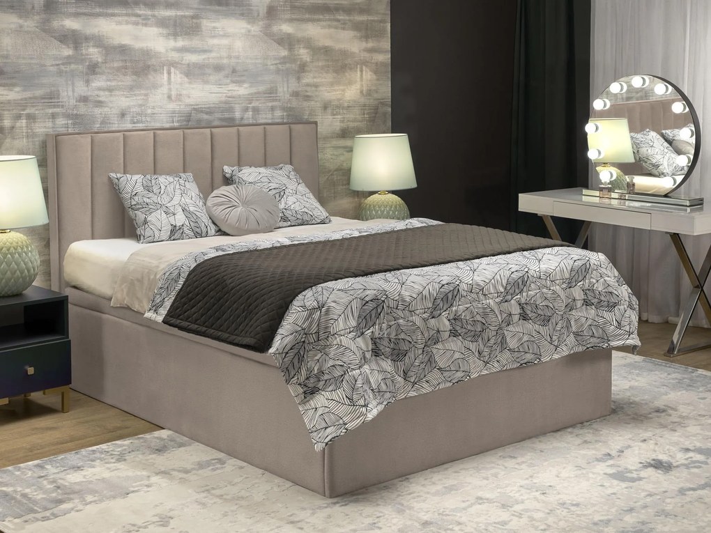 Franciaágy Boxspring 160 cm Asencion (bézs). 1092475