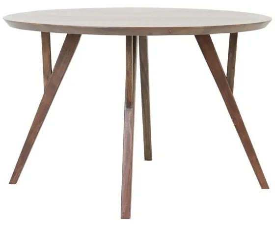 Barna kerek étkezőasztal akácfa asztallappal ø 140 cm Quenza – Light & Living