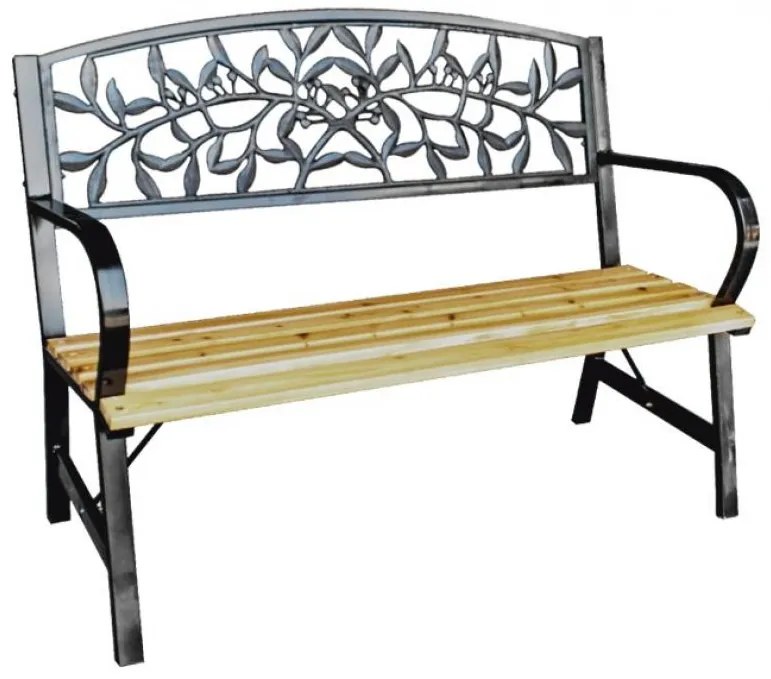 Kerti pad fém vázzal 120x56x89 cm