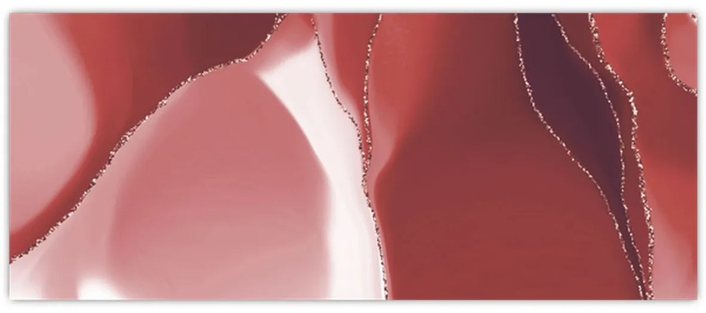 Kép - Piros absztrakt virág N⁰3 (120x50 cm)