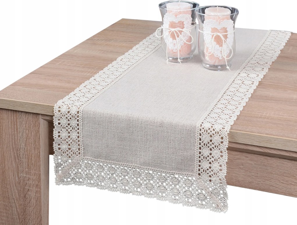 Retro natural csipkés öv 40x160