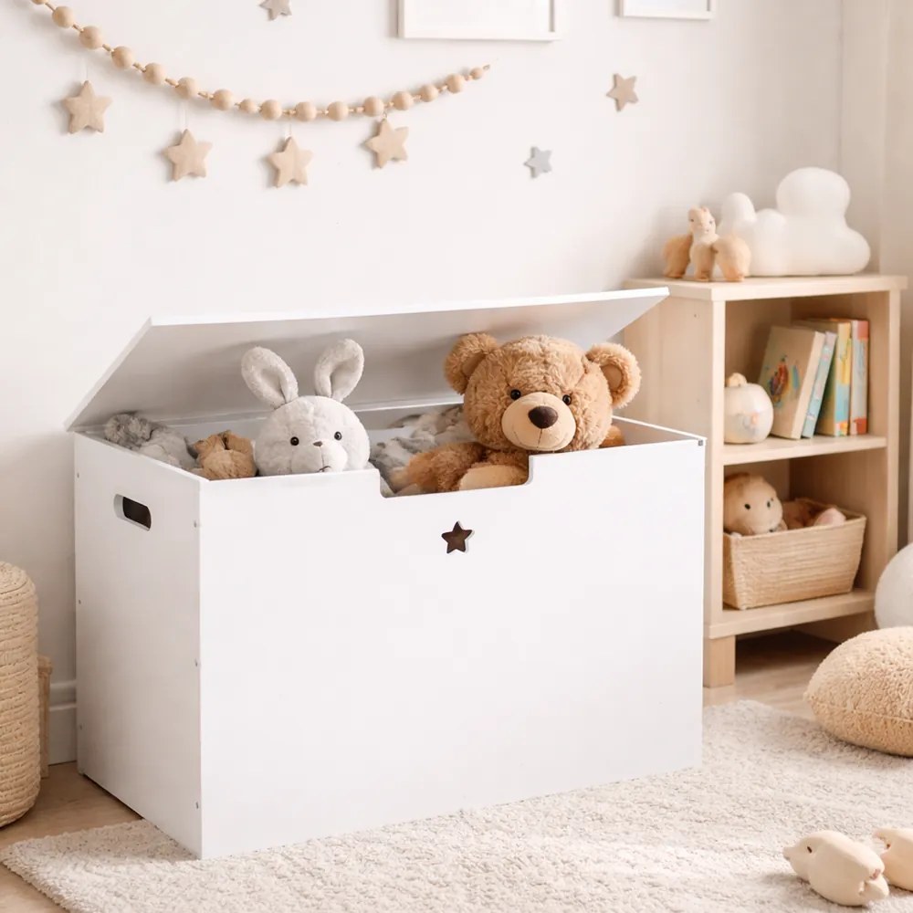 Játéktároló doboz, fehér, BOLIS