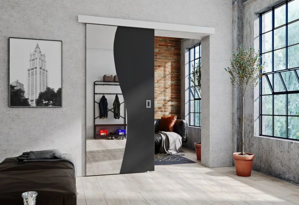 FALENA 60 tolóajtó, 60x205, fekete