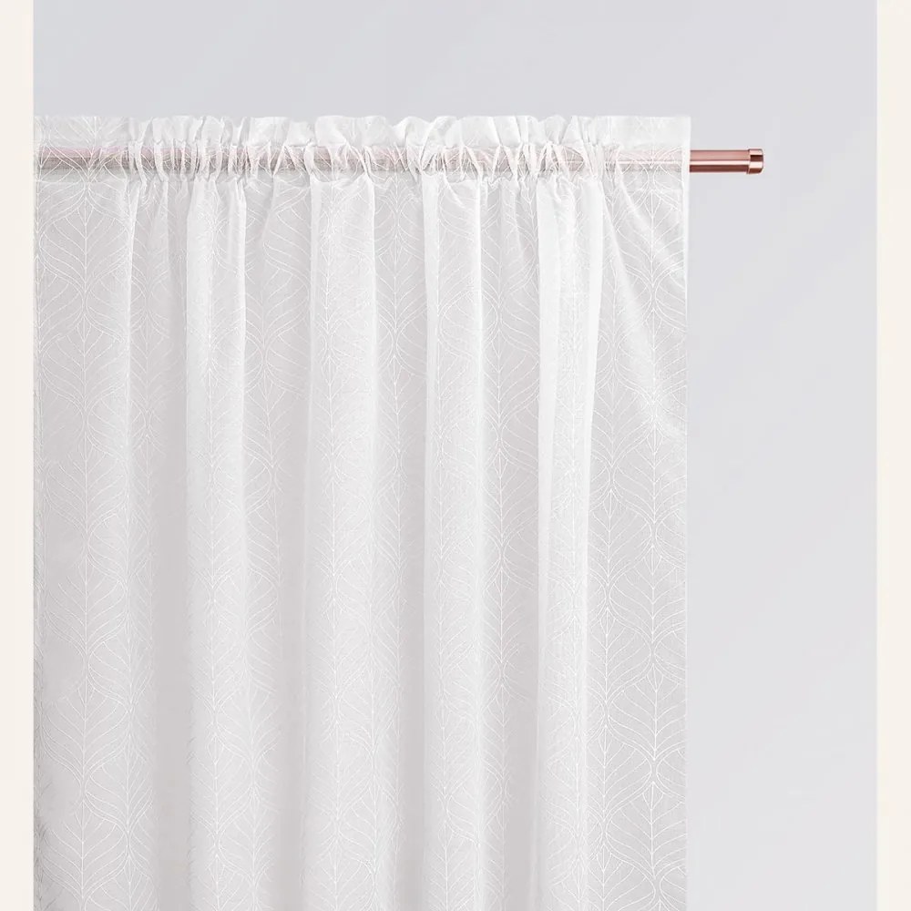 La Rossa Fehér függöny ráncolószalaggal 140 x 230 cm