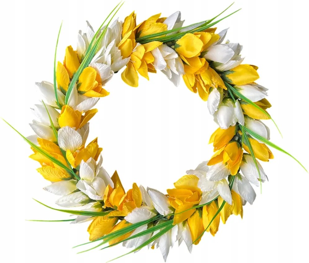 Tavaszi Koszorú Tulipánokkal Ajtó Dekoráció Húsvéti Tulipánok