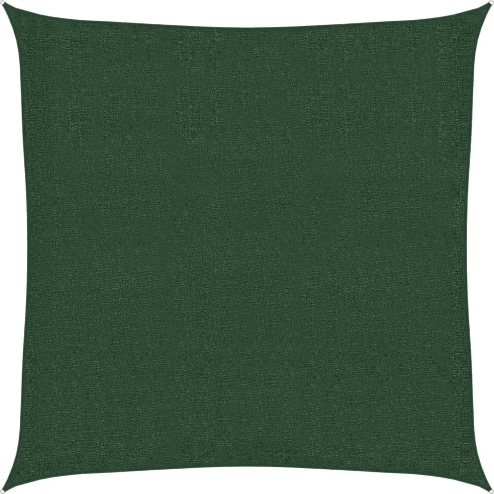 vidaXL sötétzöld HDPE napvitorla 160 g/m² 3 x 3 m