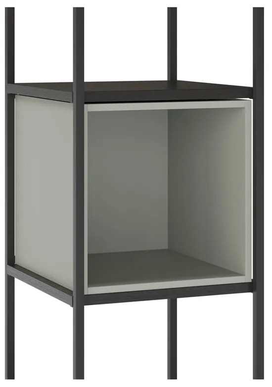 Zöld-fekete könyvespolc 36x179 cm Anya – Marckeric