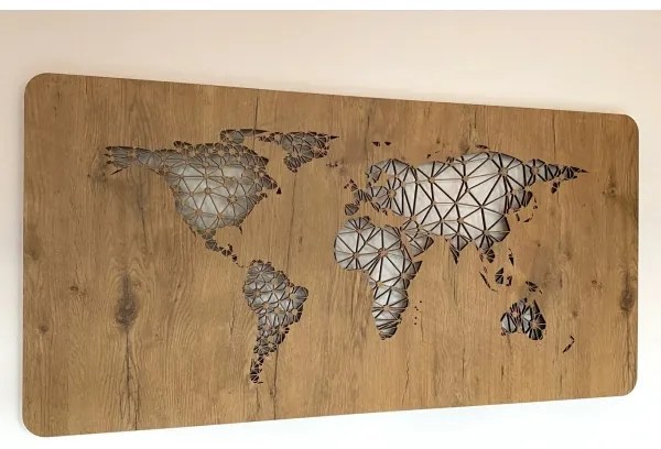 Li-Go 4457/A/4 - LED fali dekoráció LED/10W/5V 30000 mAh 120x60 cm tölgy