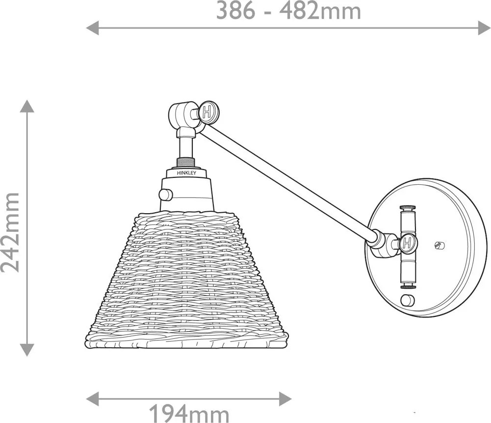 Hinkley lighting boho fali lámpa arti sárgaréz fa elshk-arti-1w-hb-nr