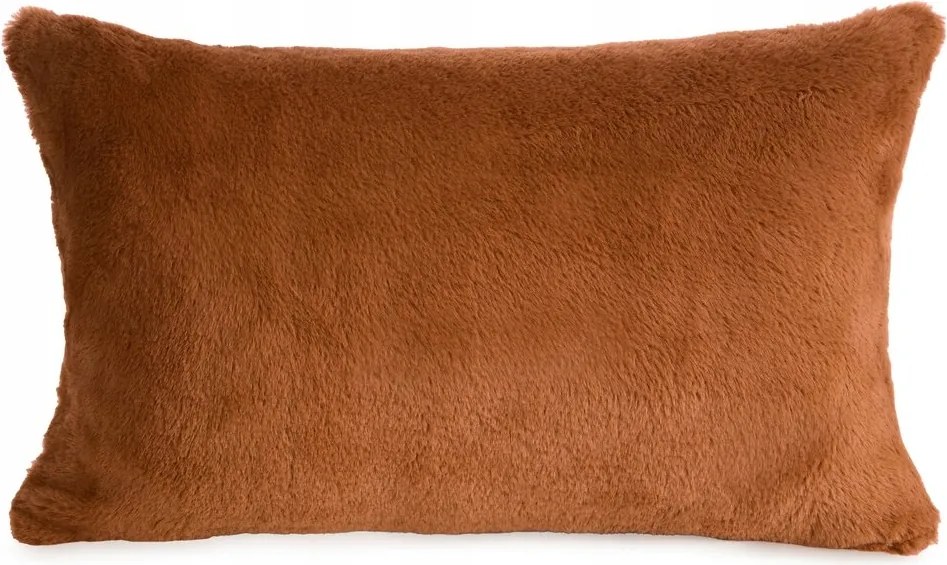 Dekoratív párnahuzat Nina 30x50 Eurofirany tégla szőrme és bolyhos