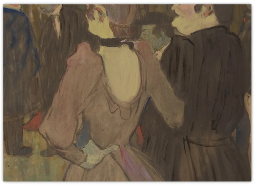 Üveg kép - Henri de Toulouse-Lautrec, La Goulue and Her Sister, reprodukciók (70x50 cm)