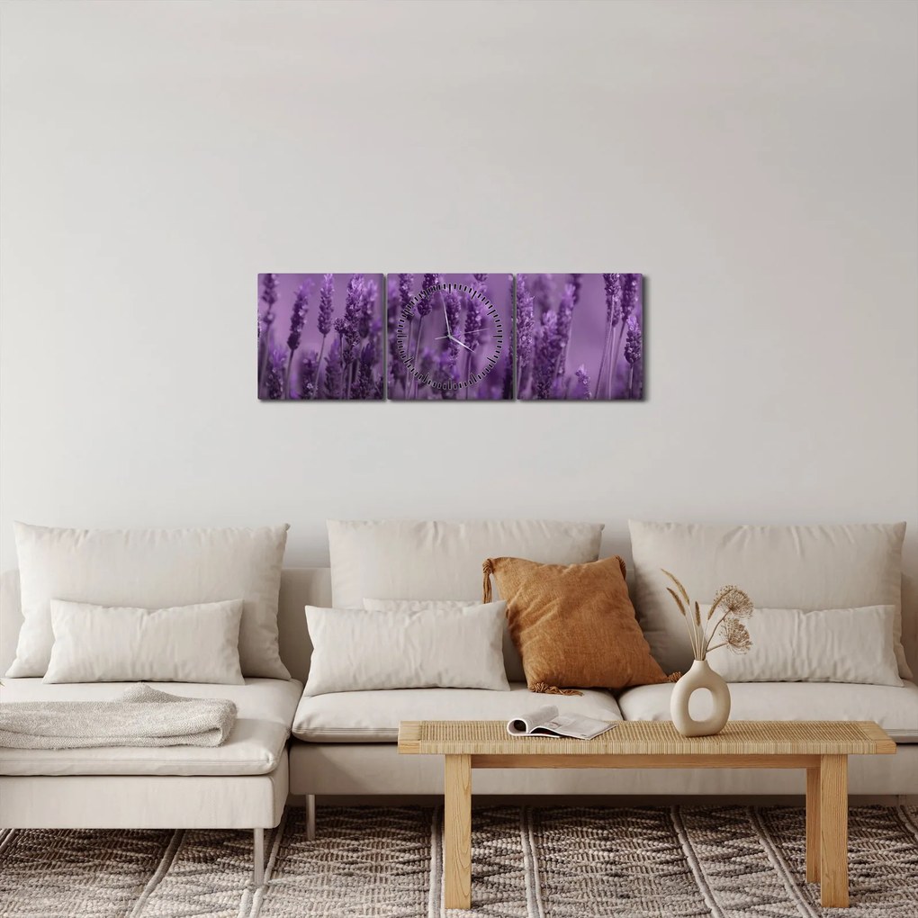 Kép - Levendula (órával) (90x30 cm)