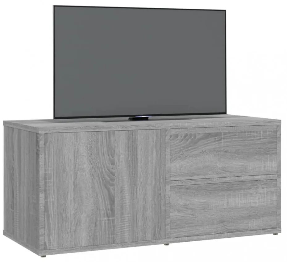 szürke sonoma színű szerelt fa TV-szekrény 80 x 34 x 36 cm